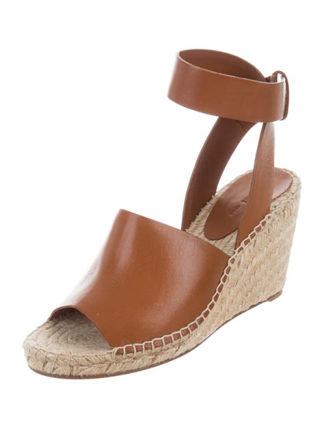 celine leather espadrille wedge sandals|Celine Wedge sandals for Women .